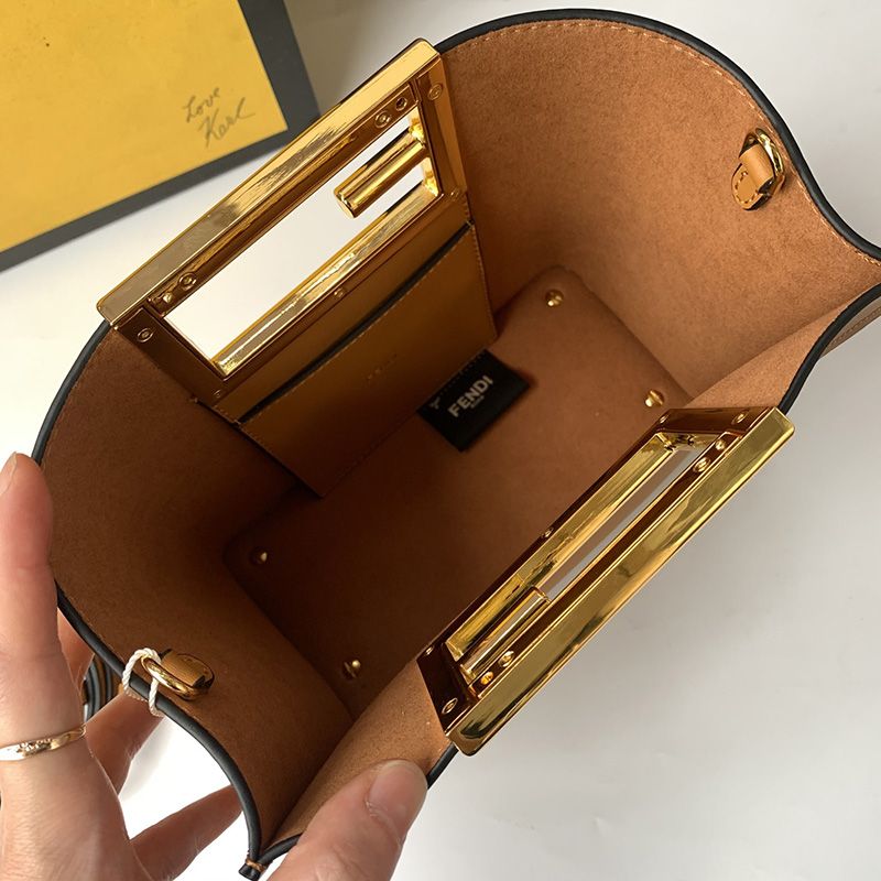 Affordable Fendi Small Way Bag In Calf Leather Brown