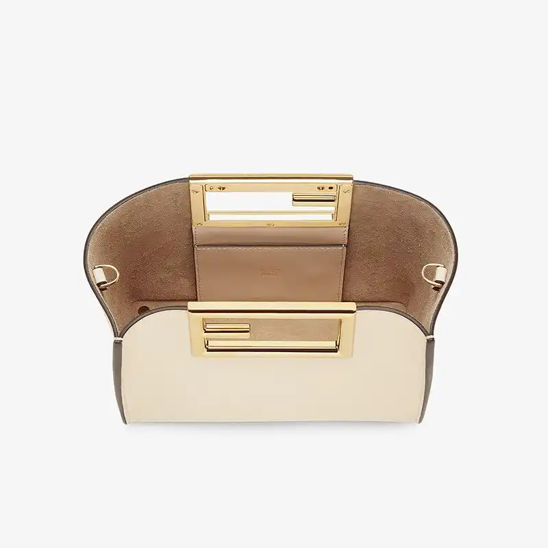 Affordable Affordable Fendi Small Way Bag In Calf Leather White