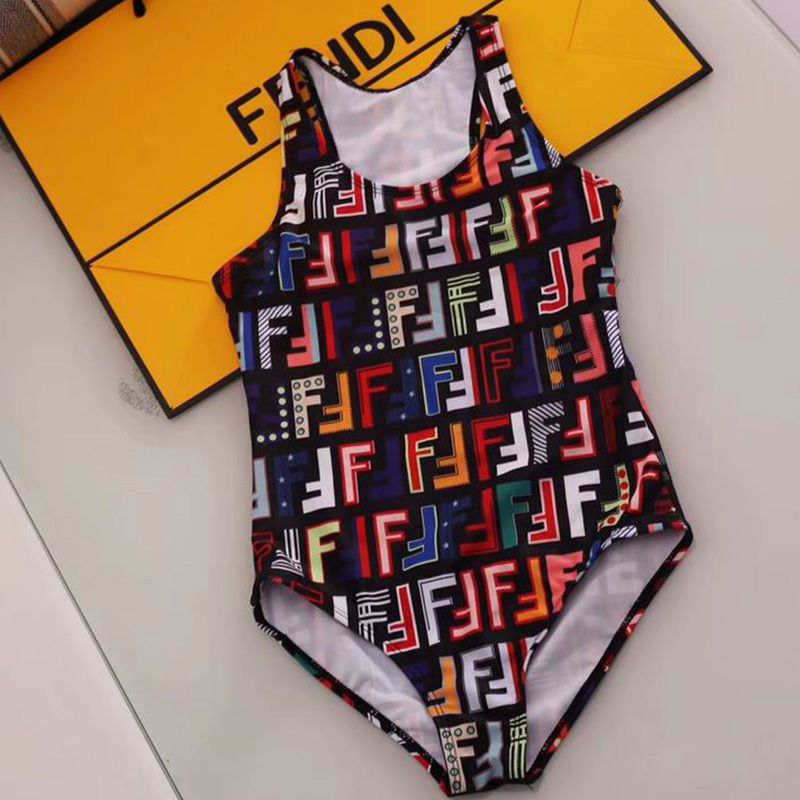 Affordable Fendi Swimsuit Women FF Motif Lycra Multicolor