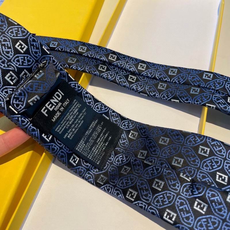 Affordable Fendi Tie In FF Motif Silk HM05 Blue