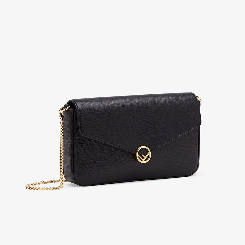 Affordable F is Fendi Chain Pouch In Calf Leather Black