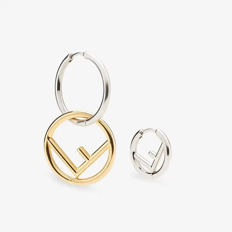 Cheap F is Fendi Pendant Earrings In Metal Gold Palladium