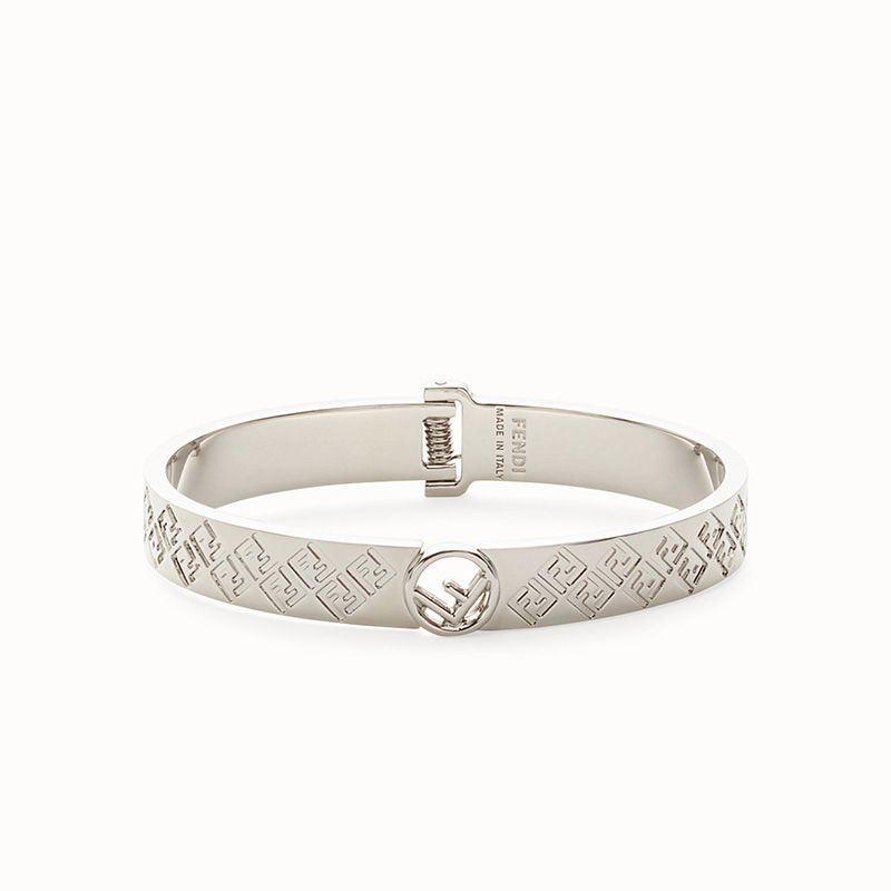 Affordable F is Fendi Ragid Bracelet In Metal Palladium