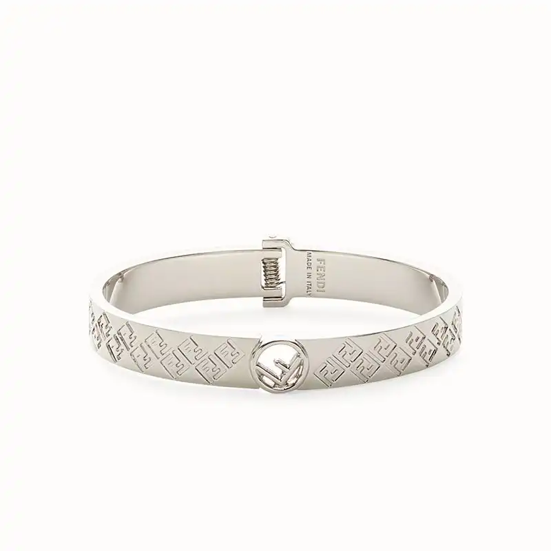 HOT F is Fendi Ragid Bracelet In Metal Palladium