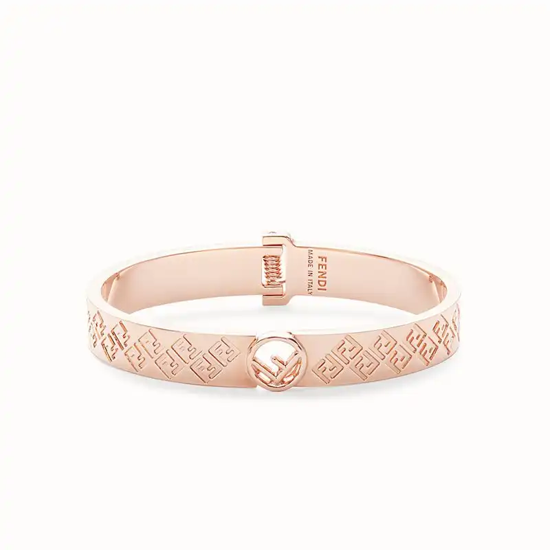 HOT F is Fendi Ragid Bracelet In Metal Rose Gold