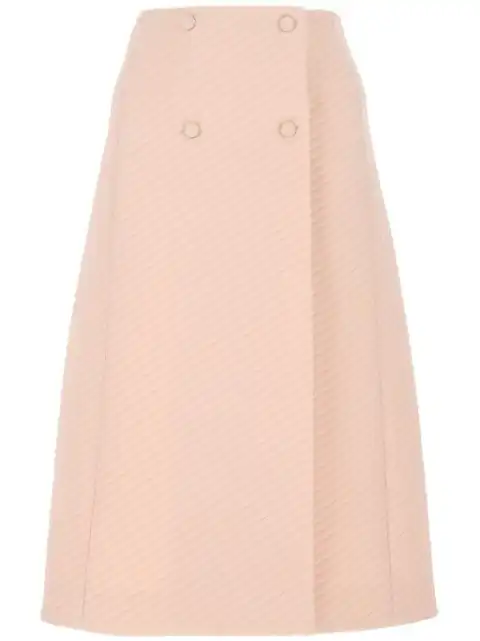 FENDI double-breasted A-line skirt