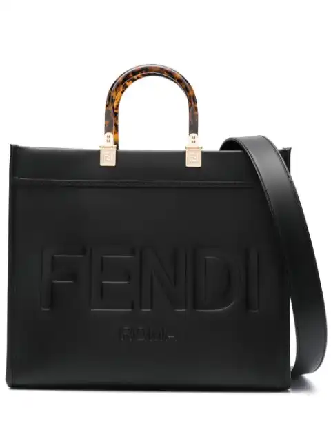 FENDI Sunshine logo-debossed tote