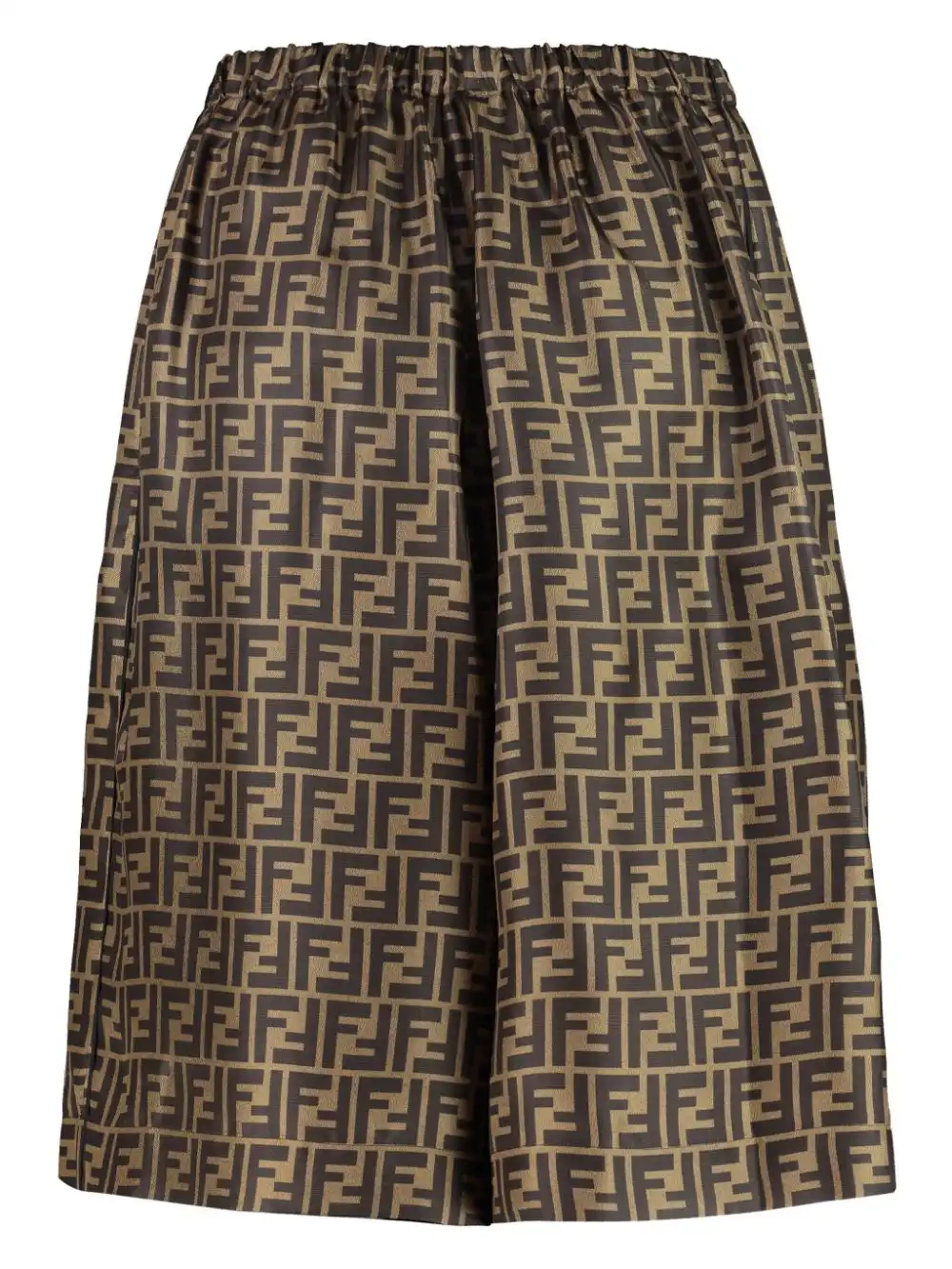 Affordable FENDI FF-print knee-length shorts