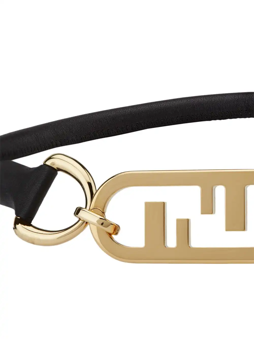 Affordable FENDI O'Lock leather choker