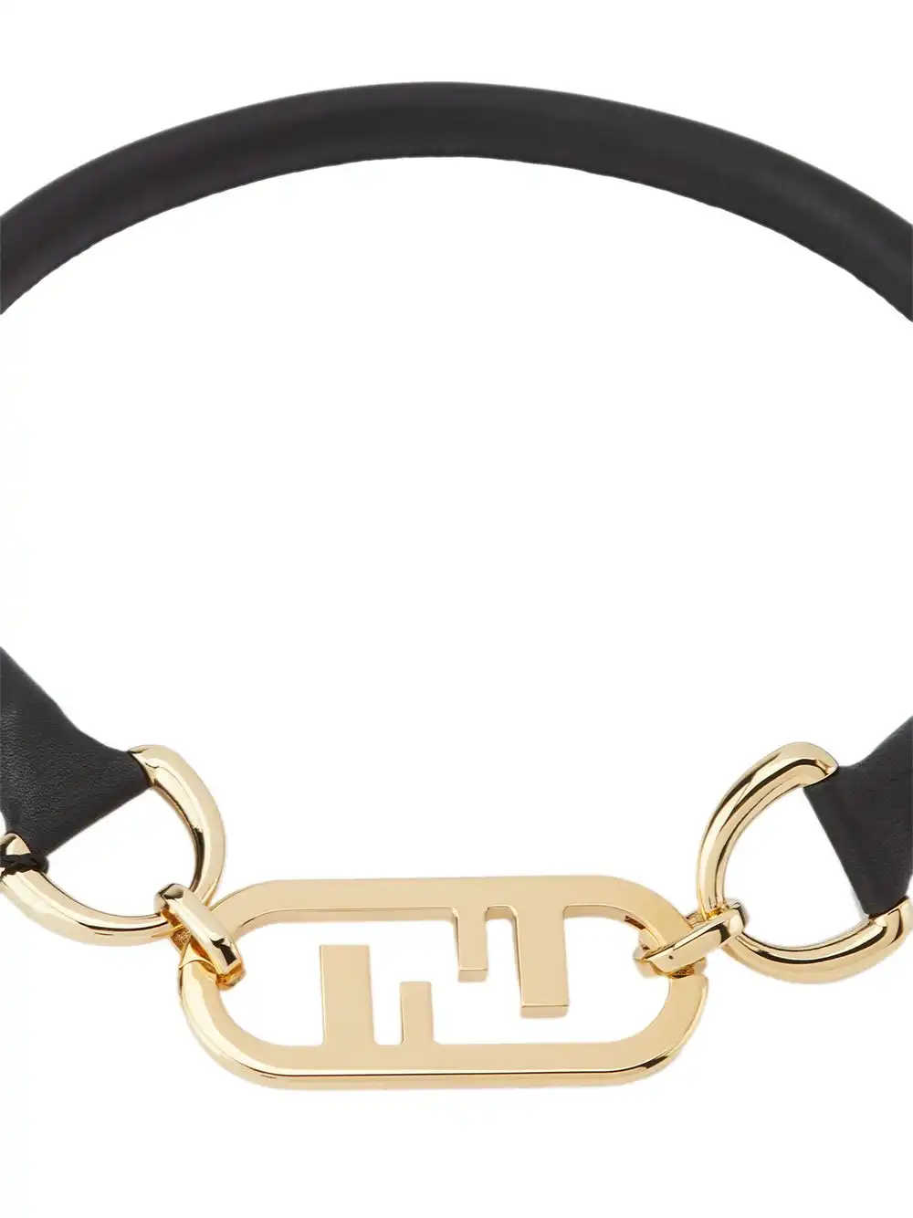 Affordable FENDI O'Lock leather choker