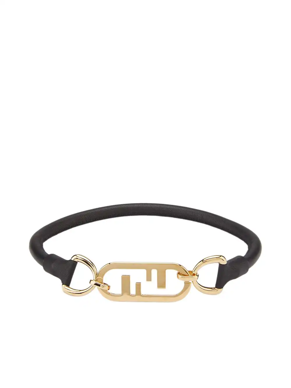 Affordable FENDI O'Lock leather choker