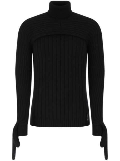 FENDI convertible roll-neck jumper