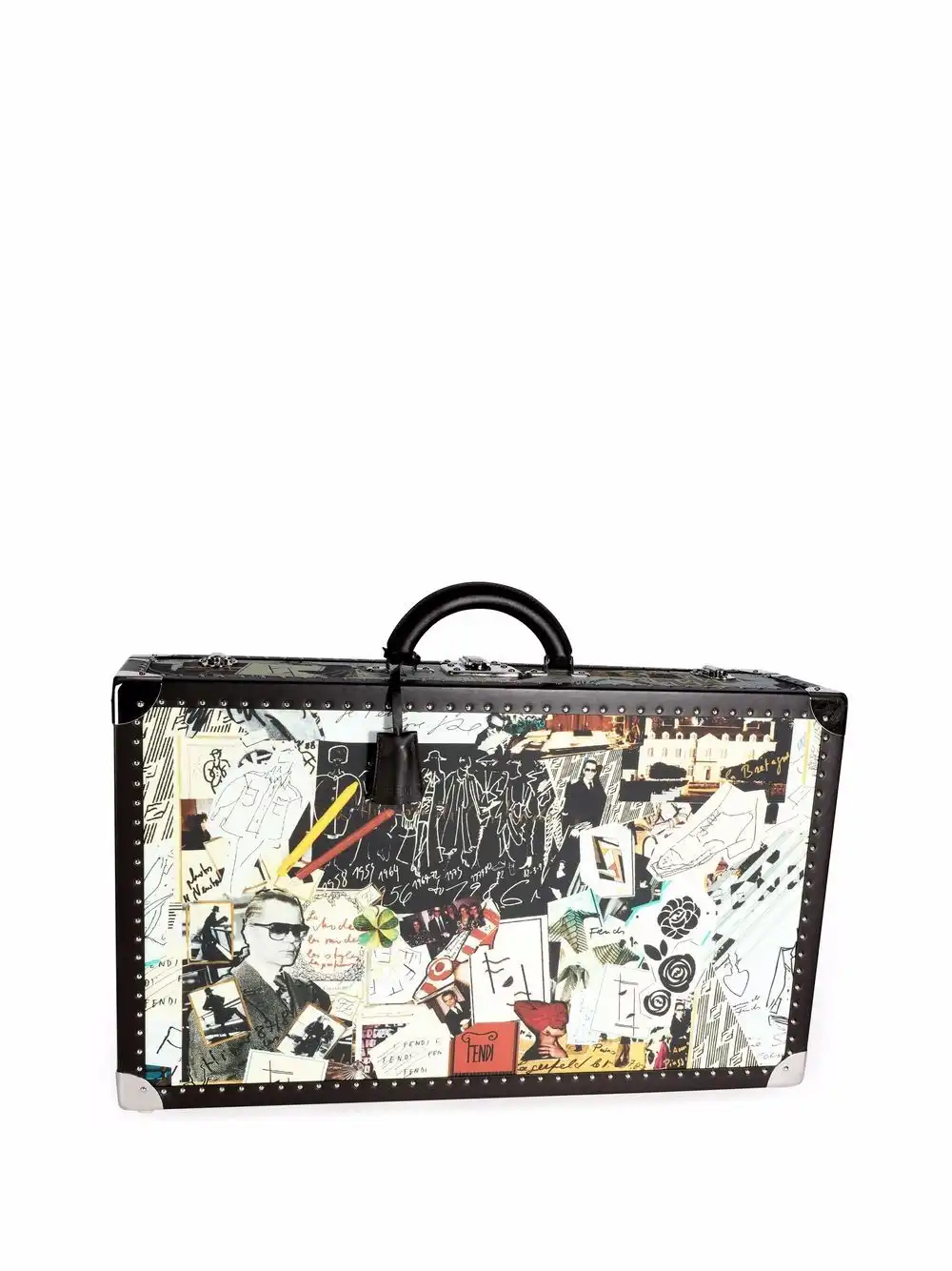 Affordable Fendi Karl Kollage travel suitcase