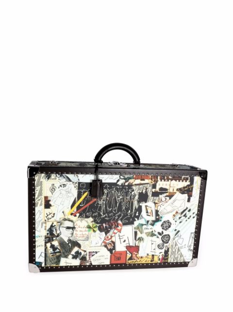 Fendi Karl Kollage travel suitcase