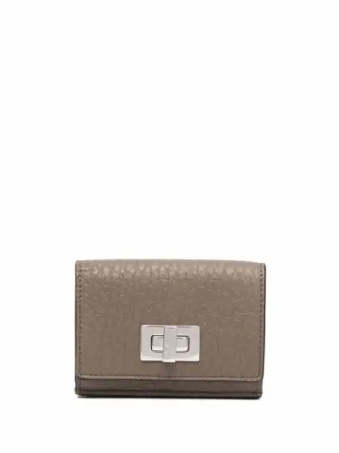 FENDI twist-lock leather cardholder