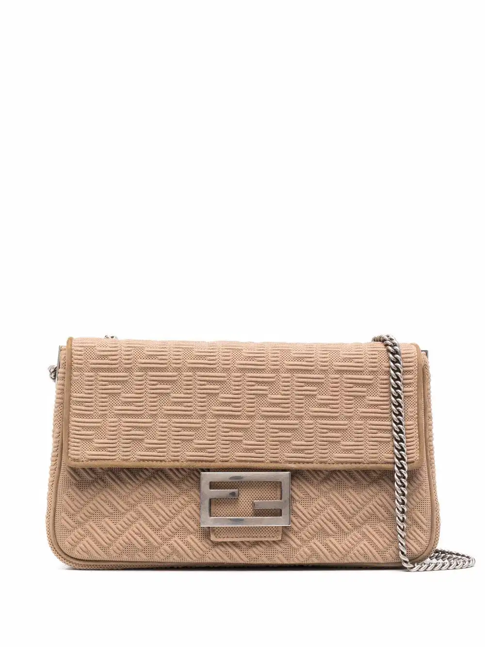 Affordable FENDI FF logo-print leather shoulder bag