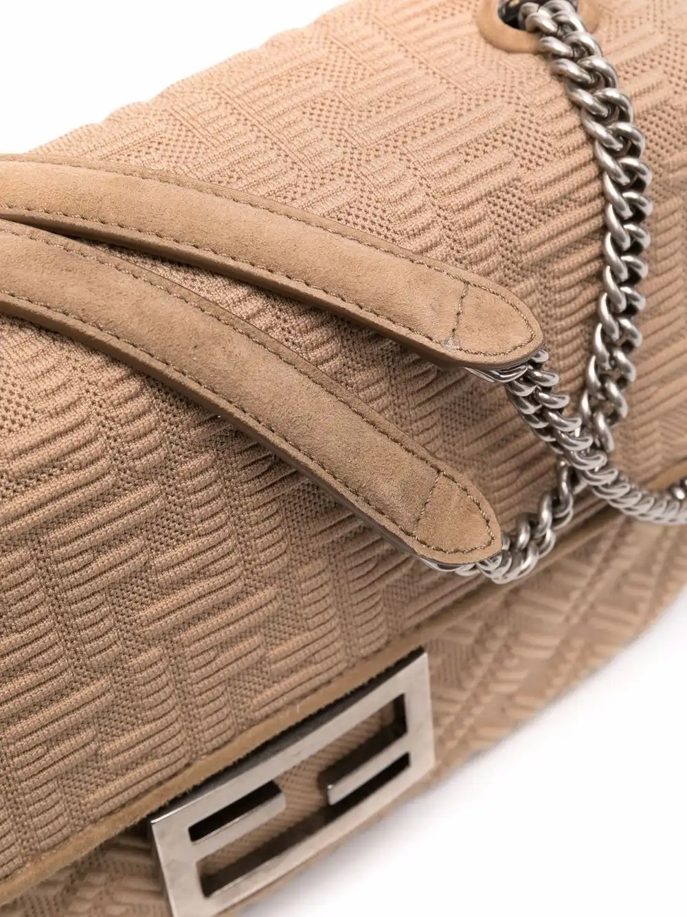 Affordable FENDI FF logo-print leather shoulder bag