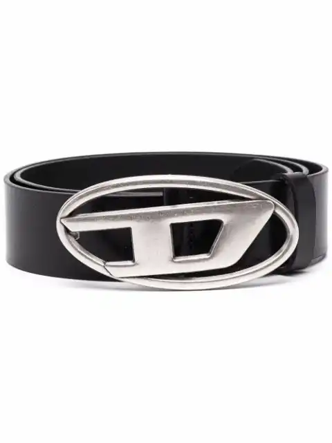 Diesel 1DR logo-buckle leather belt