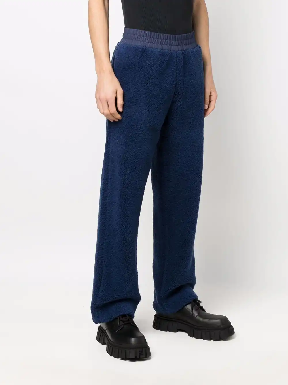 Cheap FENDI fleece straight-leg track pants