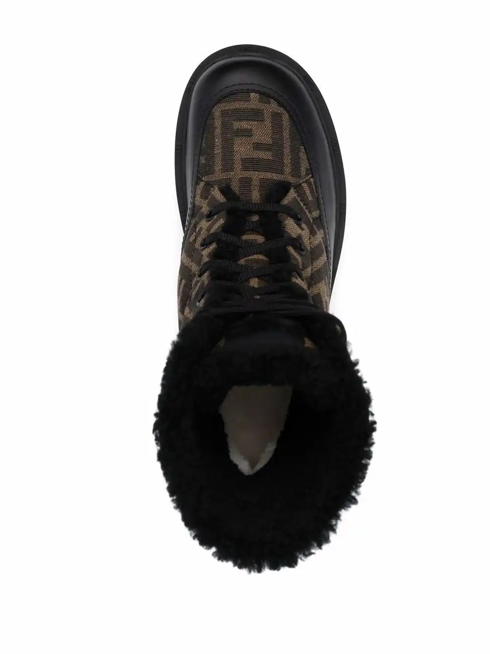 Cheap FENDI Signature FF-logo padded biker boots