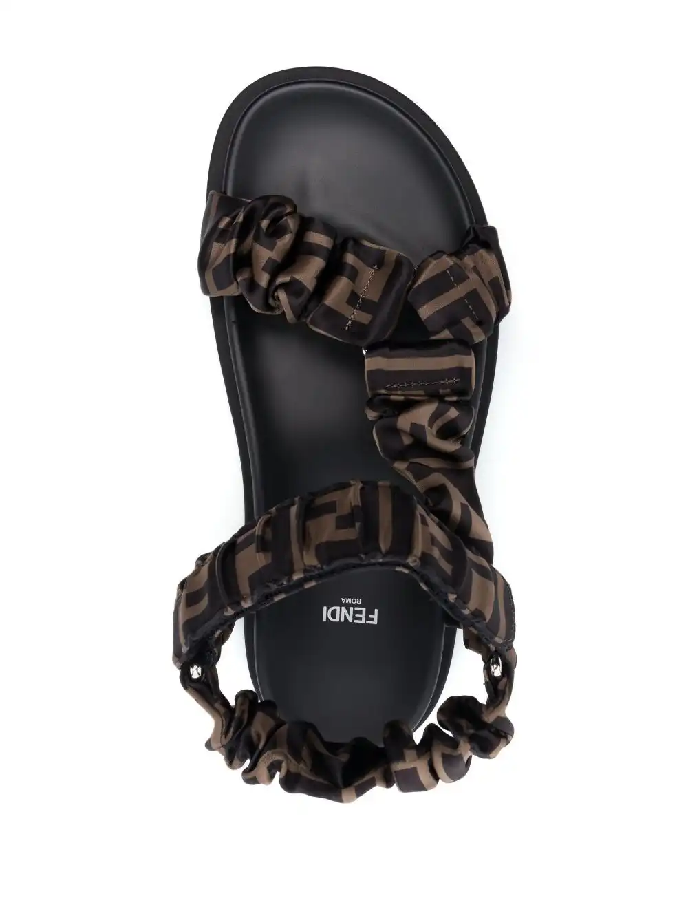 Affordable FENDI FF print flat sandals