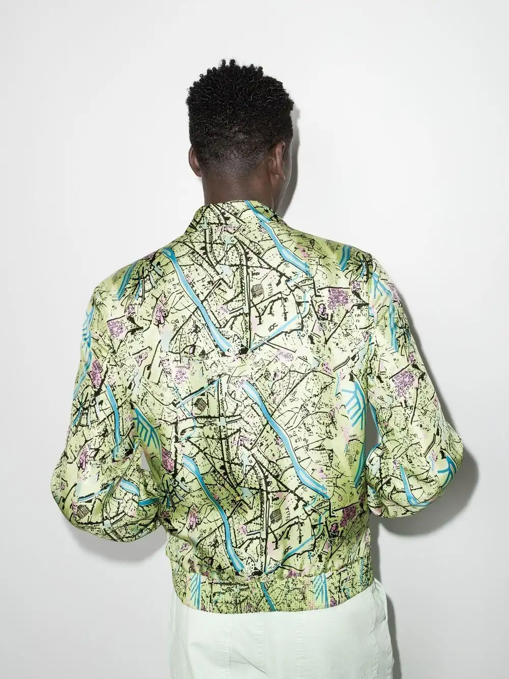 Affordable FENDI Fendi Map reversible shirt jacket