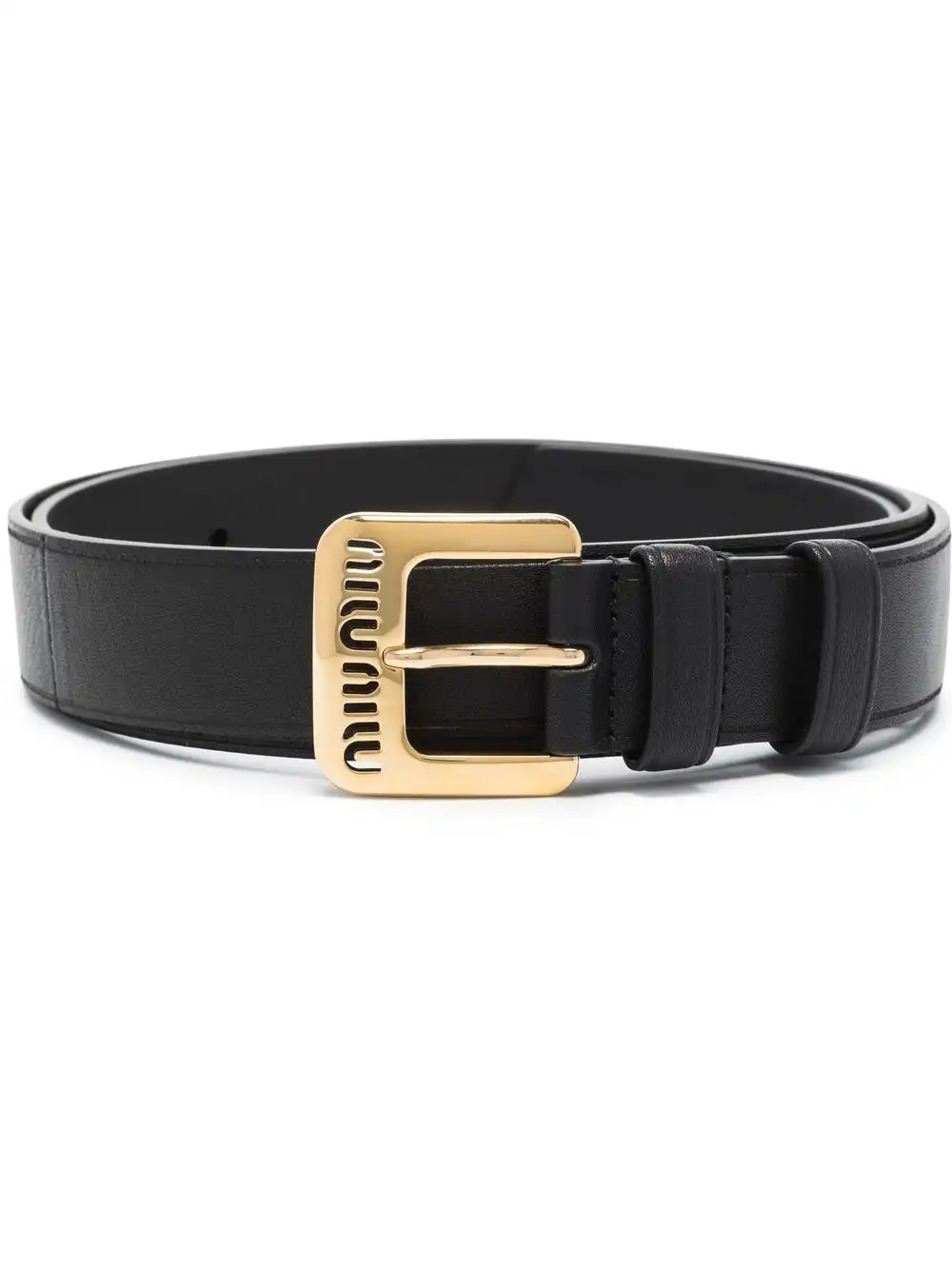 Cheap Miu Miu logo-embellished leather belt