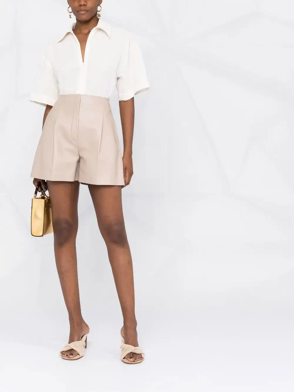 Cheap FENDI high-waisted A-line shorts