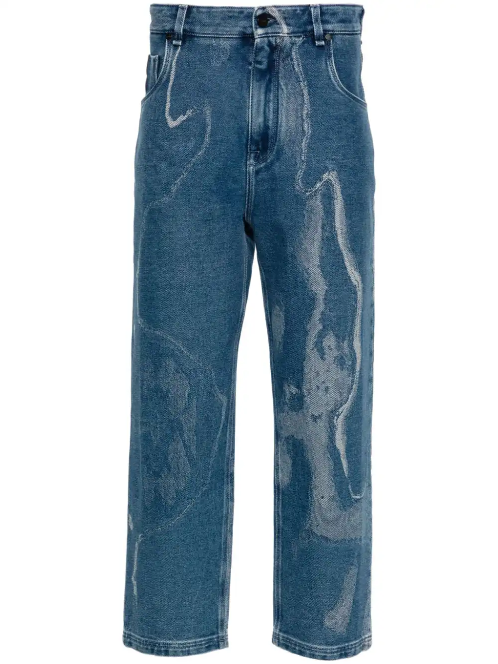 Affordable FENDI pattern-jacquard jeans