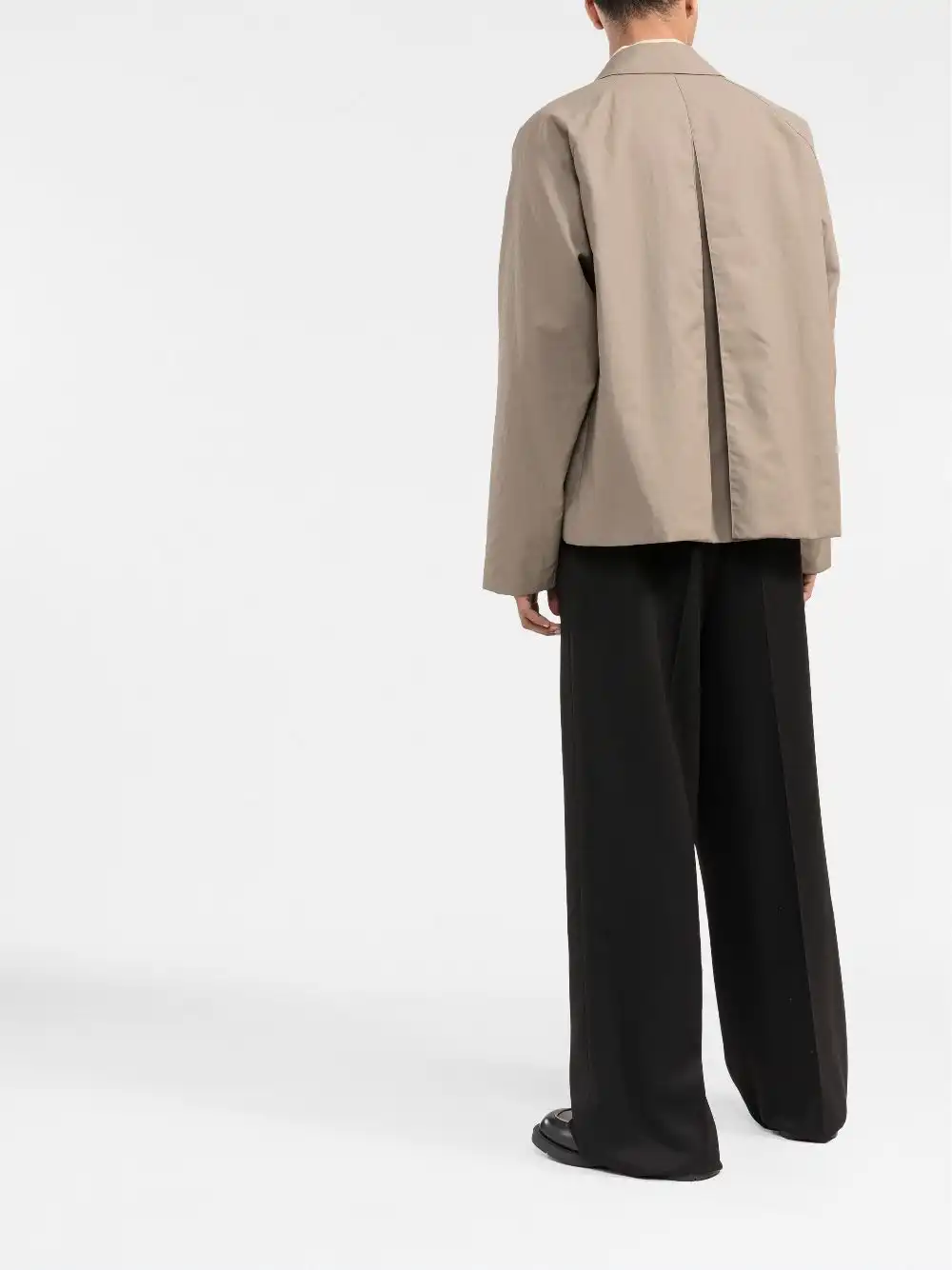 Cheap FENDI asymmetric-hem shirt jacket