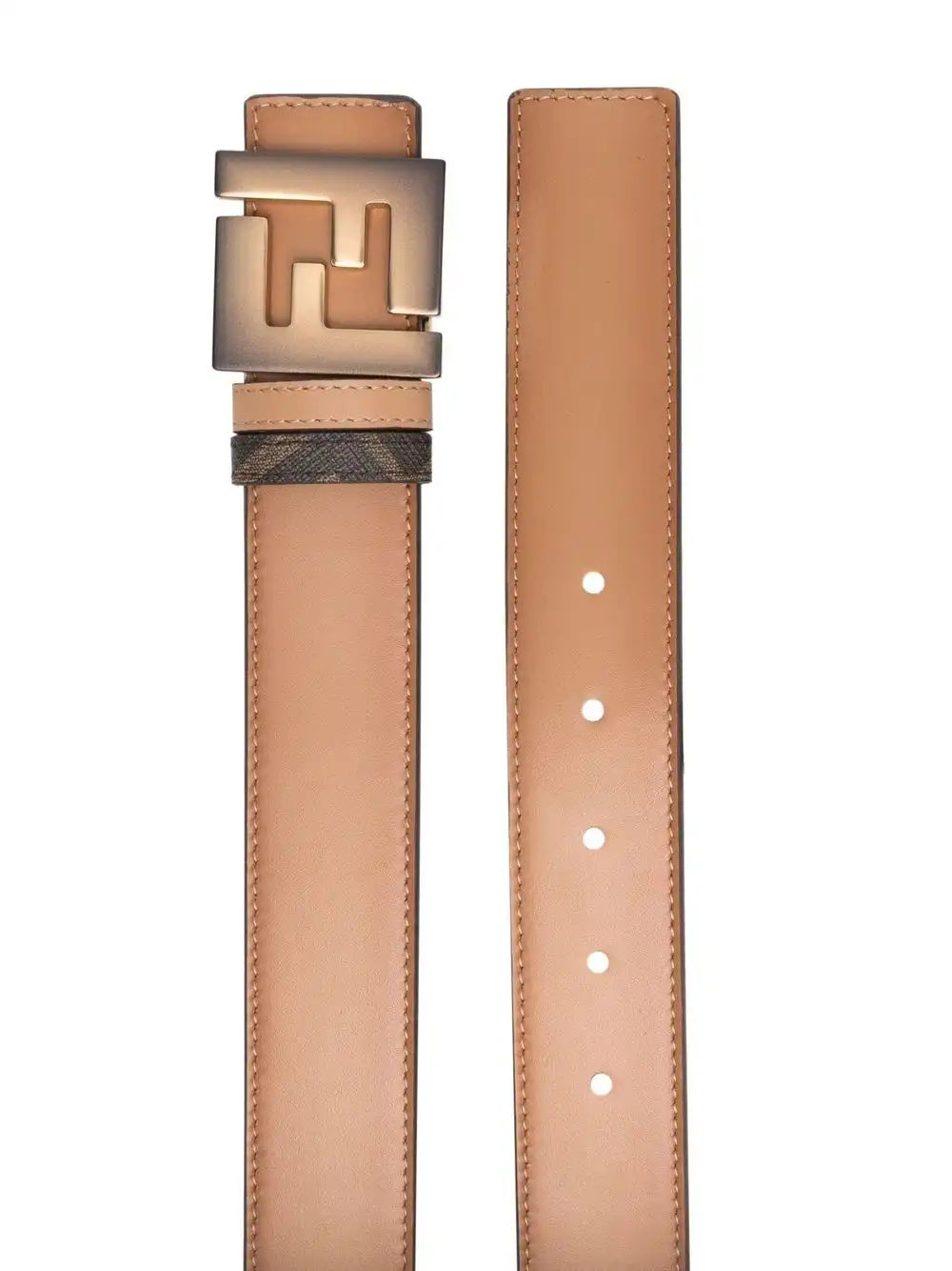 Affordable FENDI logo-plaque reversible belt