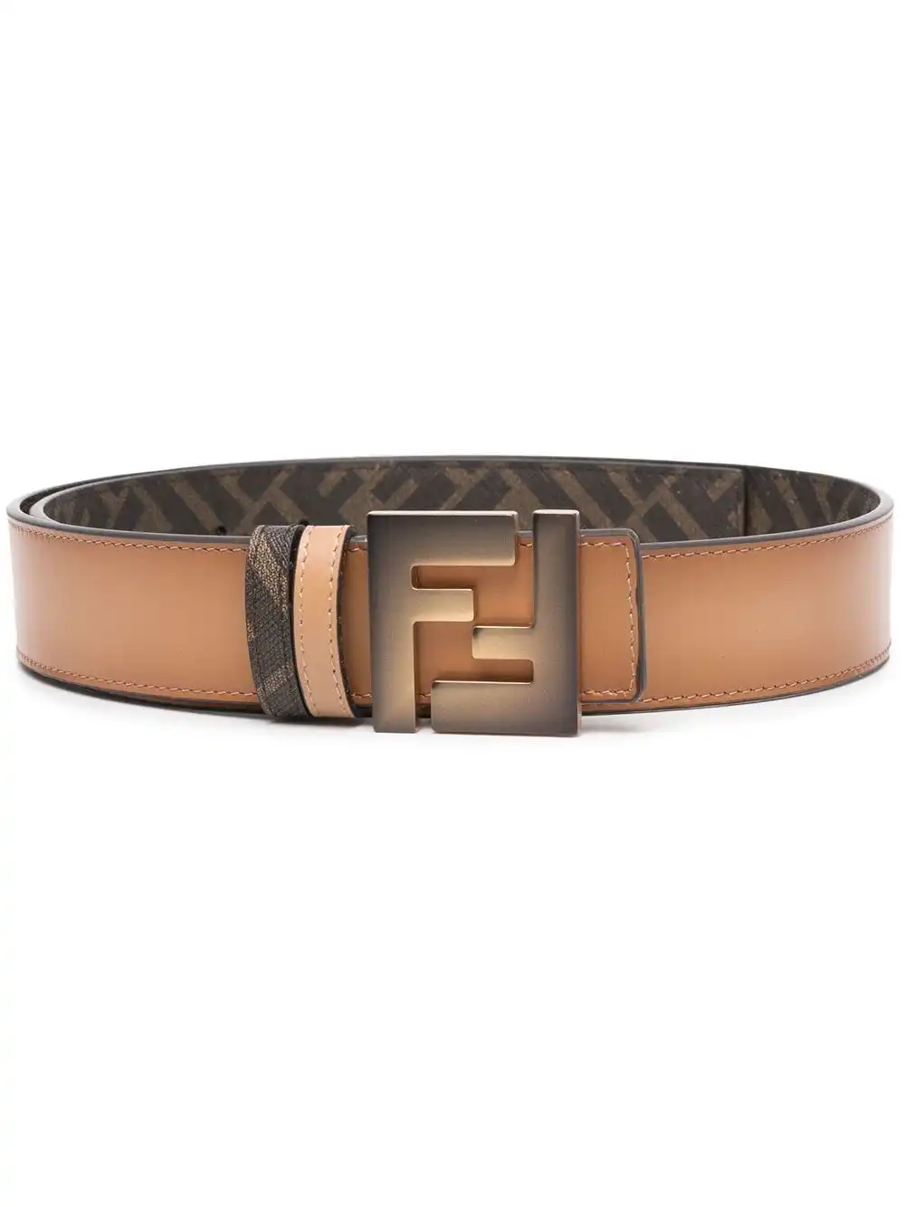 Affordable FENDI logo-plaque reversible belt