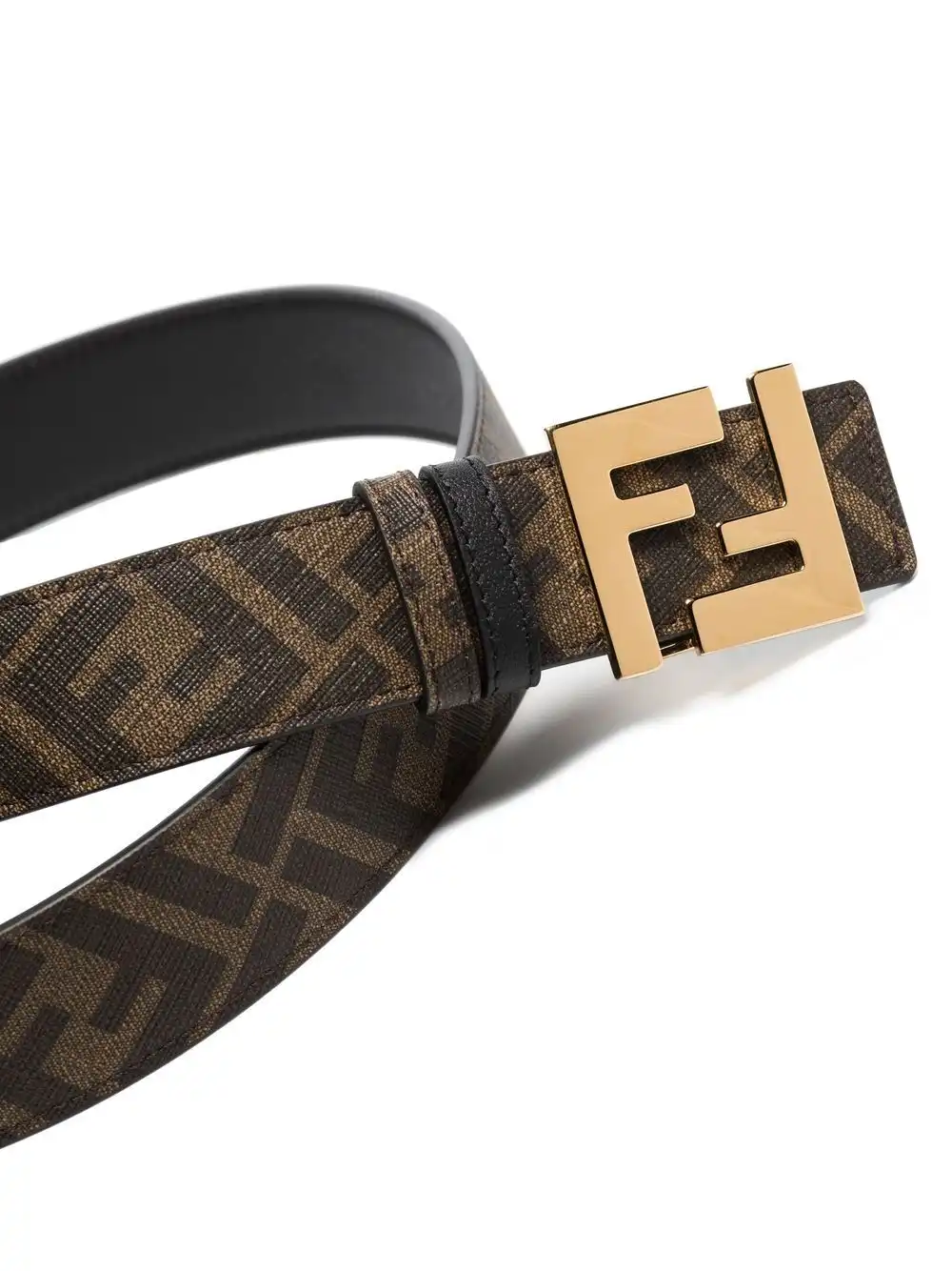 Affordable FENDI FF-logo plaque belt