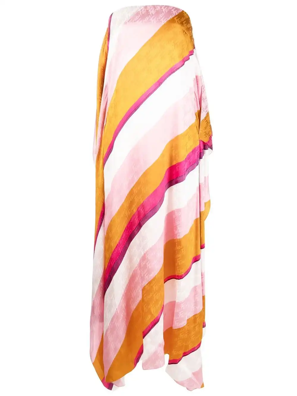 Cheap FENDI diagonal-stripe maxi dress