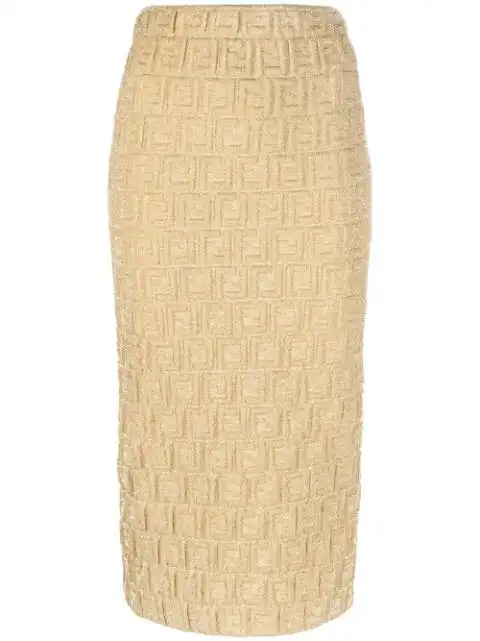 FENDI FF-motif pencil skirt