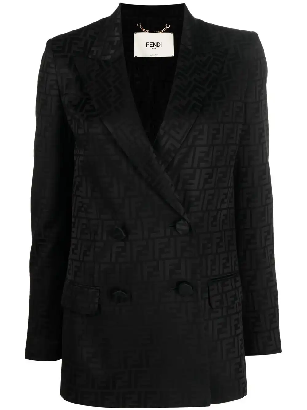 Cheap FENDI FF monogram double-breasted blazer