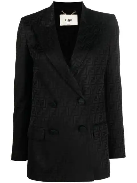 FENDI FF monogram double-breasted blazer