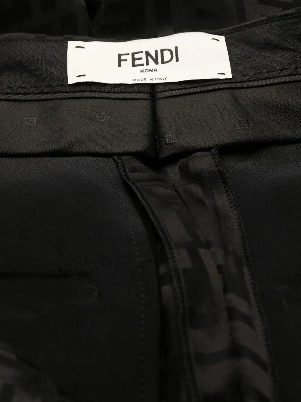 Affordable FENDI monogram-print silk trousers