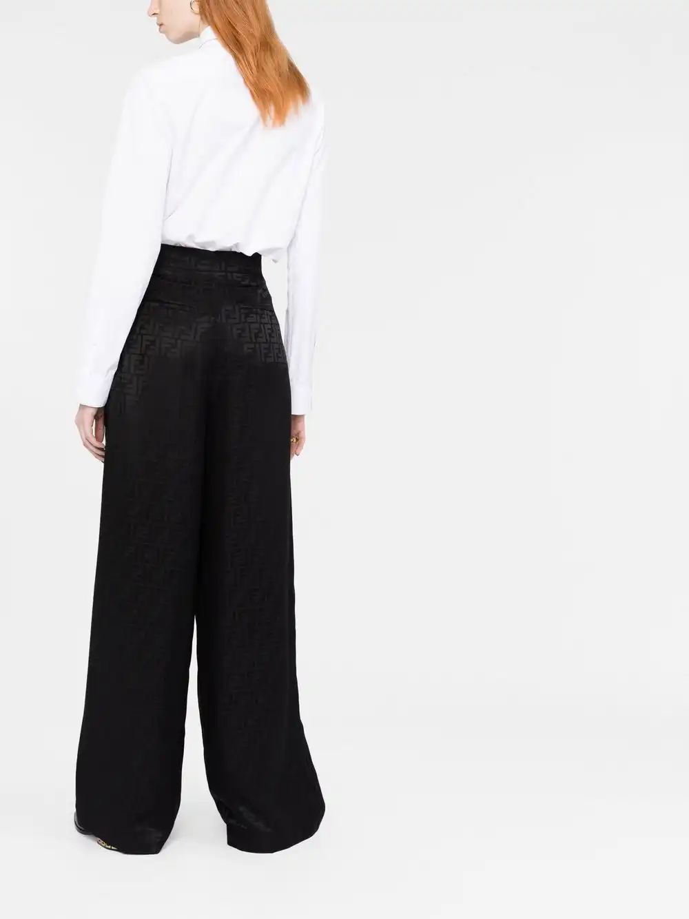 Affordable FENDI monogram-print silk trousers