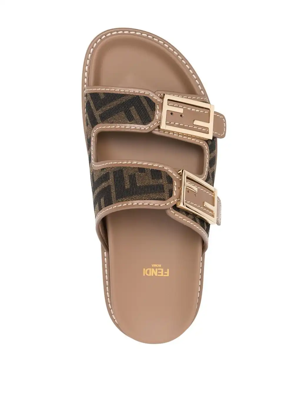 Cheap FENDI logo-print leather sandals