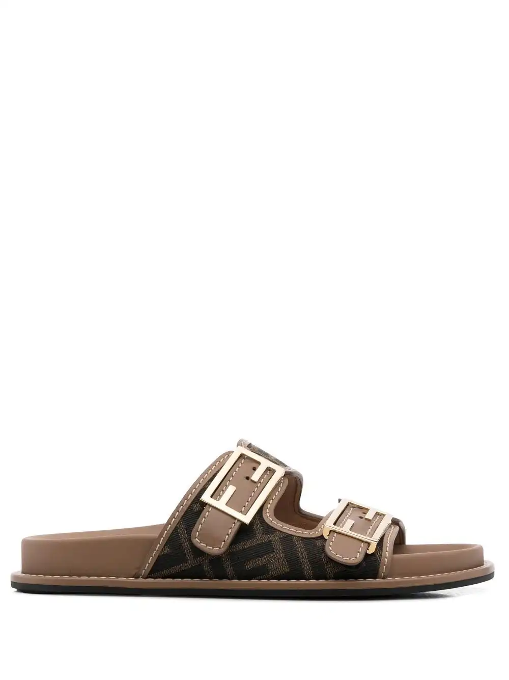 Cheap FENDI logo-print leather sandals