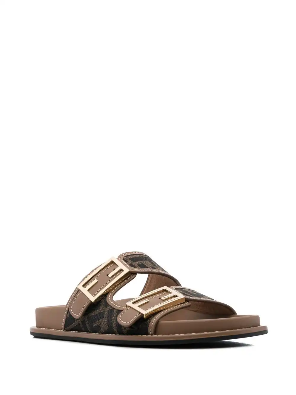 Cheap FENDI logo-print leather sandals