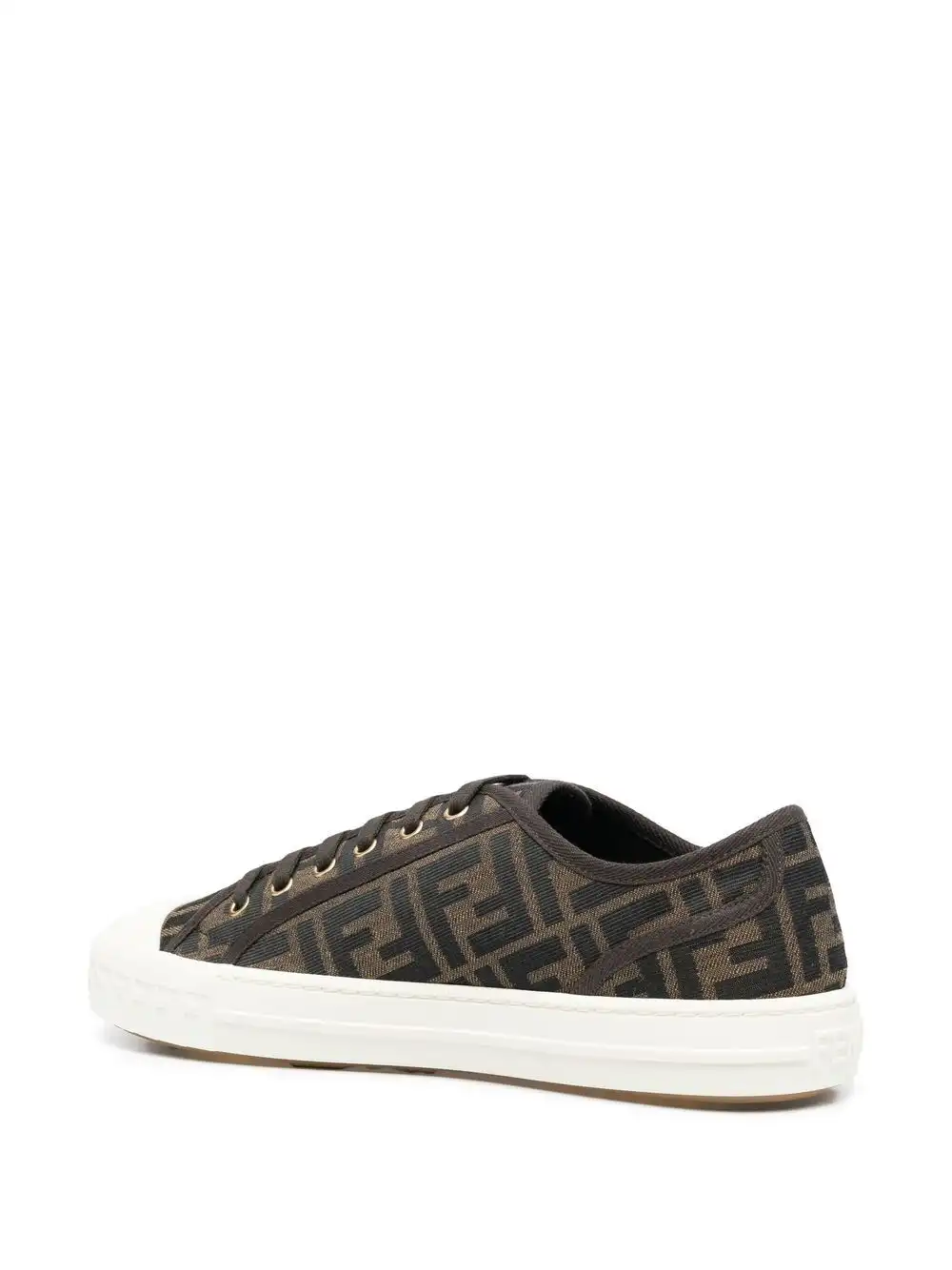 Affordable FENDI jacquard-logo low-top sneakers