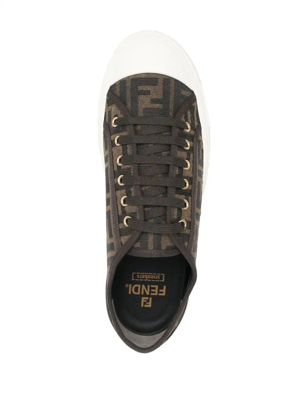 Affordable FENDI jacquard-logo low-top sneakers