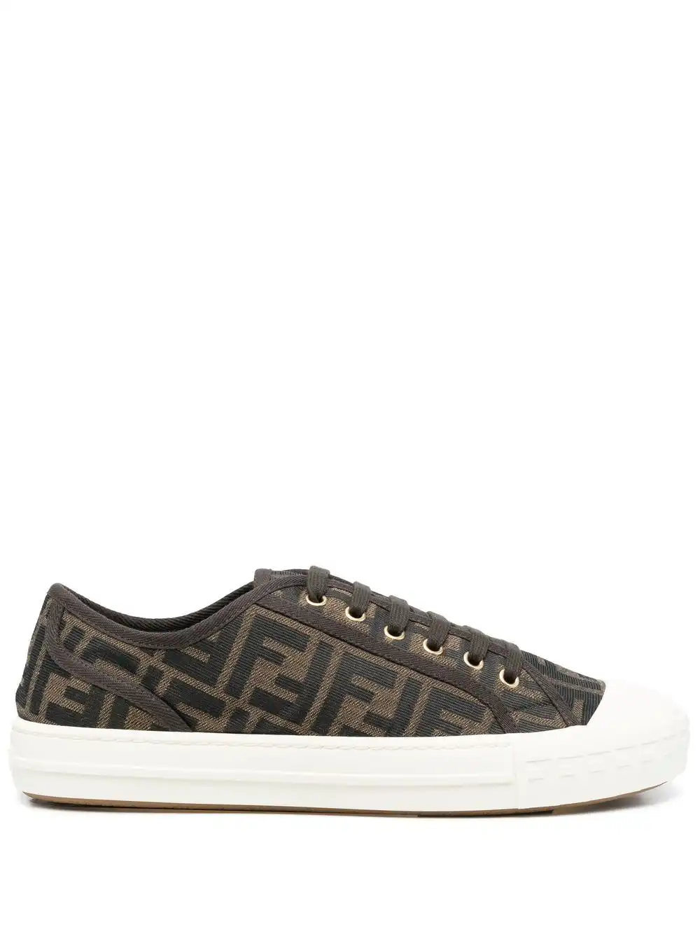 Affordable FENDI jacquard-logo low-top sneakers