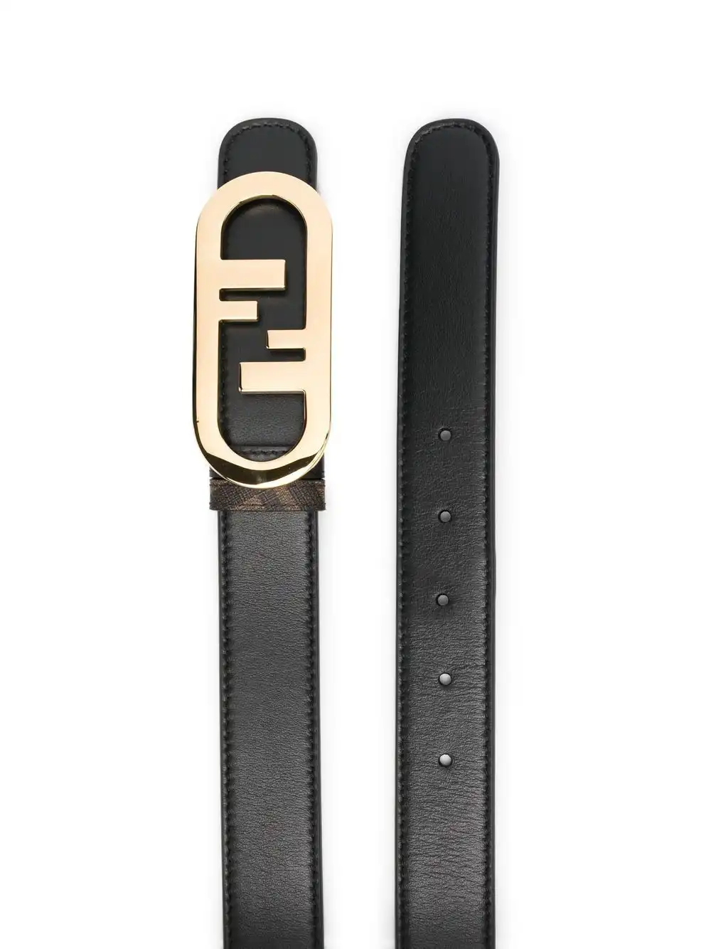 Affordable FENDI O'lock leather belt