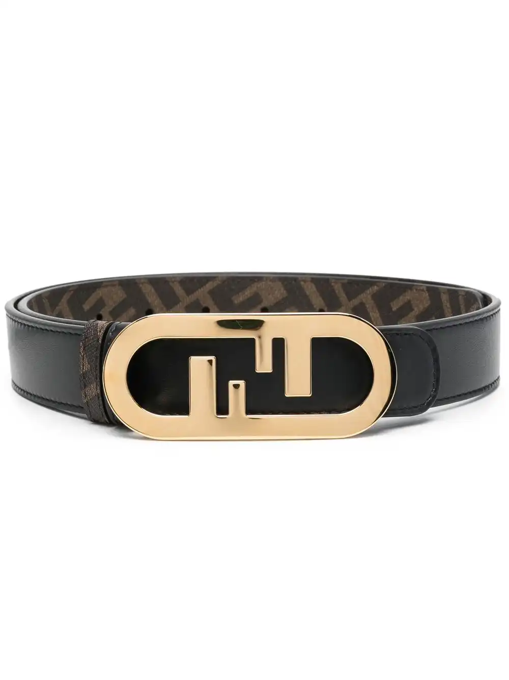 Affordable FENDI O'lock leather belt