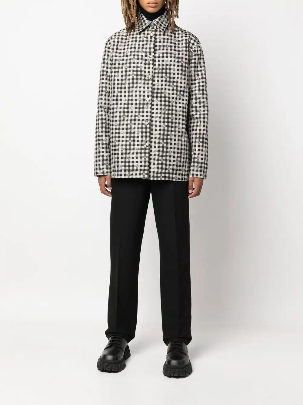 Affordable FENDI reversible houndstooth-check jacket