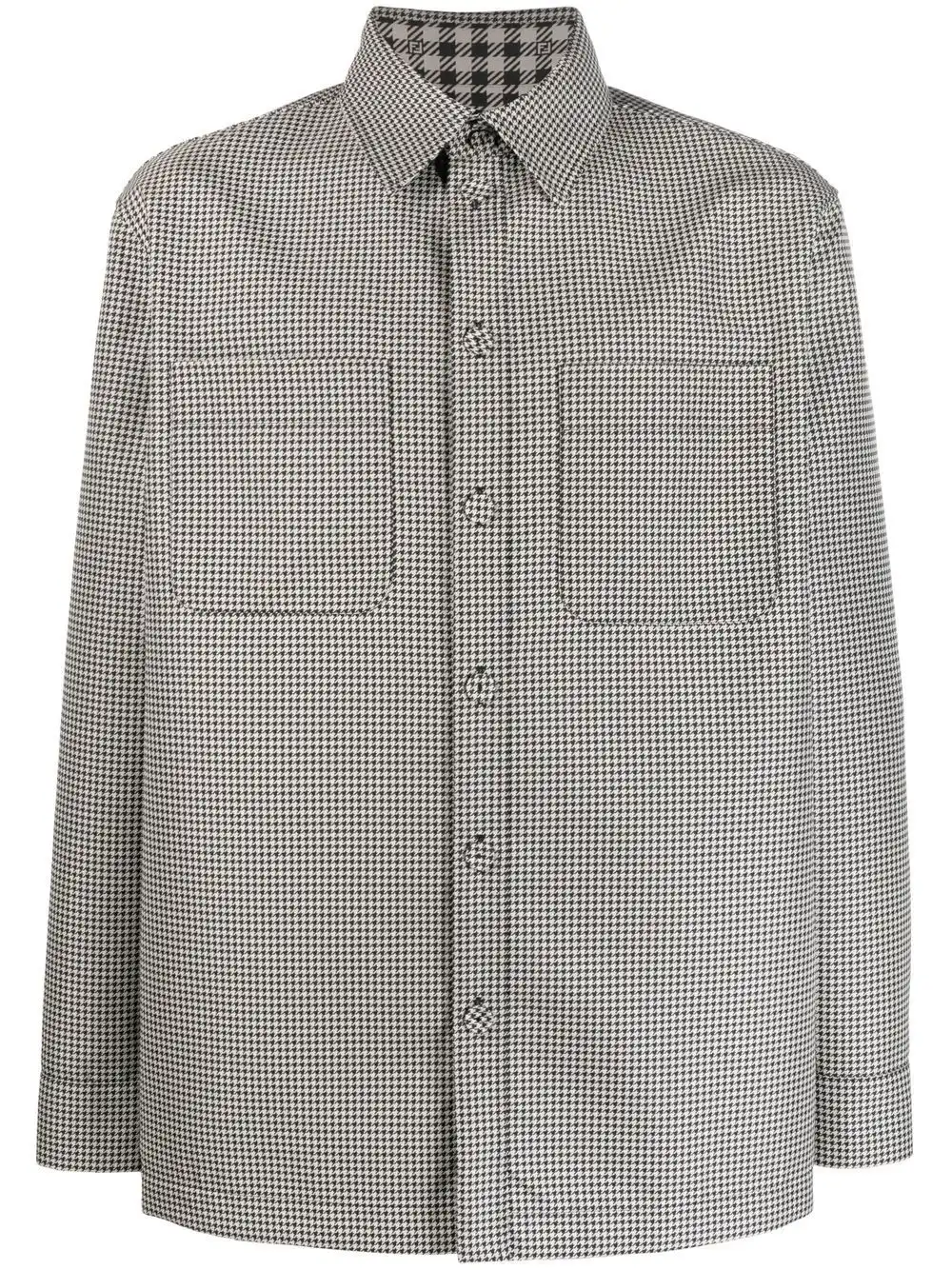 Affordable FENDI reversible houndstooth-check jacket