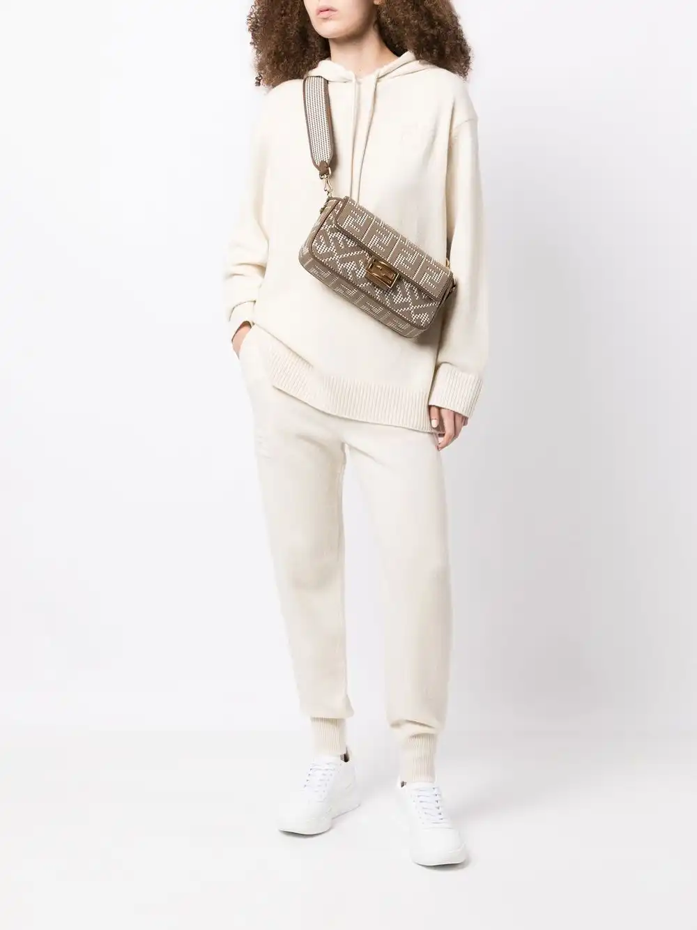 Cheap FENDI wool-cashmere knit trousers